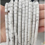 No_420_Natural White Turquoise Cylinder_6*6mm_(Sold Per Strand)