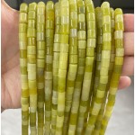 No_424_Natural Lemon Jade Cylinder_6*6mm_(Sold Per Strand)