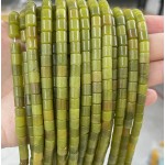 No_427_Natural Serpentine Jade Cylinder_6*6mm_(Sold Per Strand)