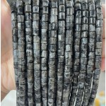 No_432_Natural Black Labradorite Cylinder_6*6mm_(Sold Per Strand)