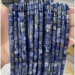 No_439_Natural Blue Lace Stone Cylinder_6*6mm_(Sold Per Strand)