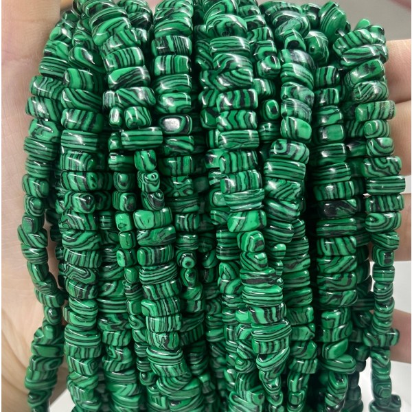 No_465_Synthetic Malachite Center Drilled (short) Cat's Eye Marquise Beads_4*8mm_(Sold Per Strand)