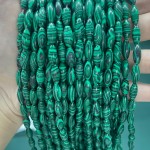 No_481_Synthetic Malachite Rice Bead_5*12mm_(Sold Per Strand)