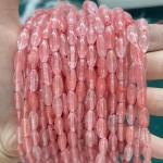 No_493_Synthetic Watermelon Red Crystal Rice Beads_5*12mm_(Sold Per Strand)