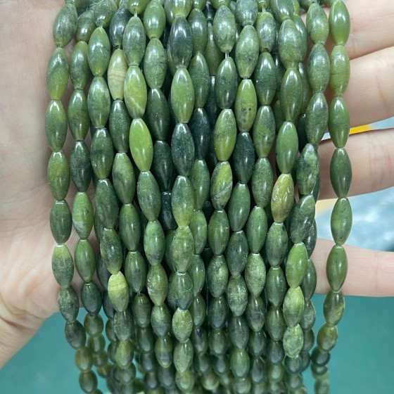 No_495_Natural Dark Southern Corn Rice Beads_5*12mm_(Sold Per Strand)