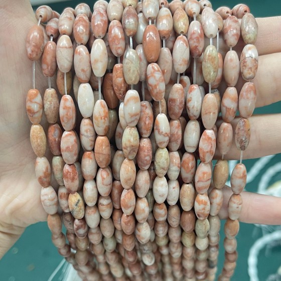 No_503_Natural Red Network Jasper Beads_5*12mm_(Sold Per Strand)