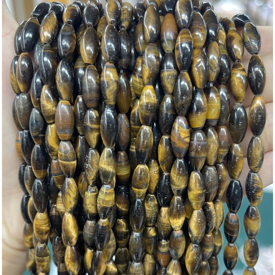 No_504_Natural Yellow Tiger Eye Stone Beads_5*12mm_(Sold Per Strand)