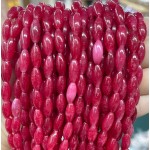 No_508_Enhanced Deep Red Chalcedony Beads_5*12mm_(Sold Per Strand)