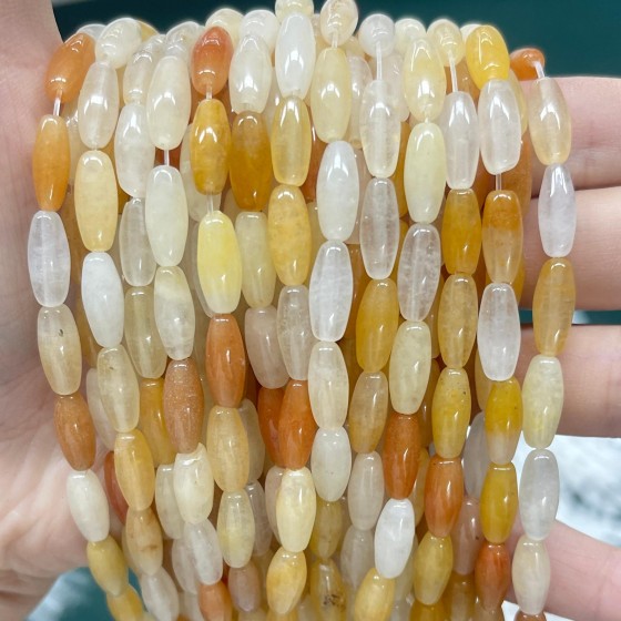 No_512_Natural Yellow Corn Rice Beads_5*12mm_(Sold Per Strand)