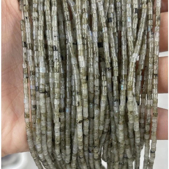 No_531_Natural Labradorite Small Cylinder_2*2mm_(Sold Per Strand)