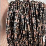 No_537_Natural Black Line Rhodochrosite Small Cylinder_2*2mm_(Sold Per Strand)