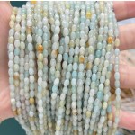 No_569_Natural Amazonite Rice Bead_3*5mm_(Sold Per Strand)