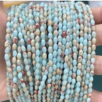 No_572_Synthetic Shoushan Stone Rice Beads_3*5mm_(Sold Per Strand)