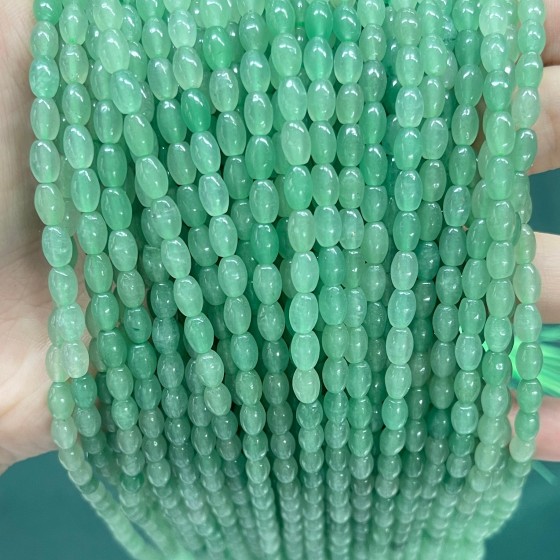 No_599_Natural Green Aventurine Beads_4*6mm_(Sold Per Strand)