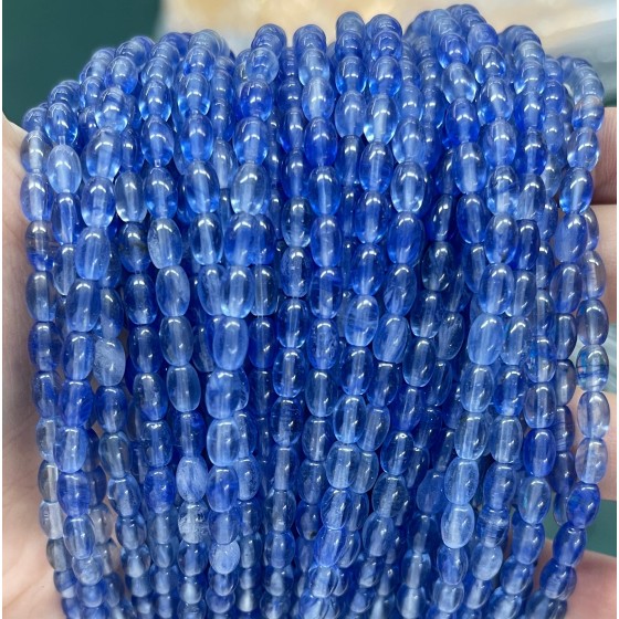 No_602_Synthetic Watermelon Blue Crystal Seed Beads_4*6mm_(Sold Per Strand)