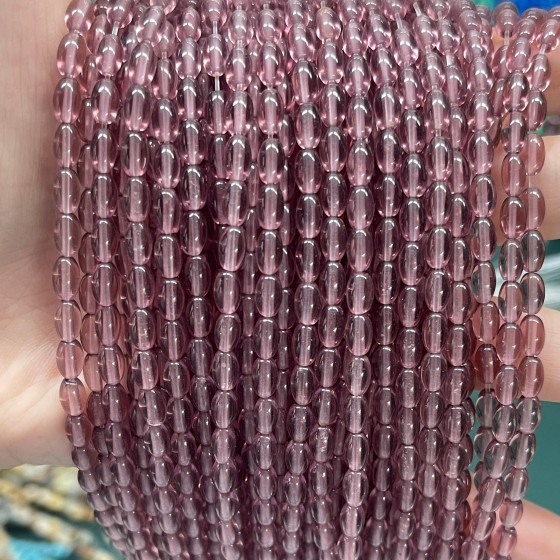 No_611_Purple Red Glass Seed Beads_4*6mm_(Sold Per Strand)