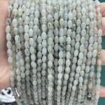No_616_Natural White Labradorite Rice Beads_4*6mm_(Sold Per Strand)