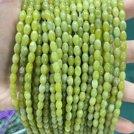 No_620_Natural Light Southern Corn Rice Beads_4*6mm_(Sold Per Strand)