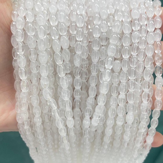 No_621_Natural White Crystal Rice Beads_4*6mm_(Sold Per Strand)