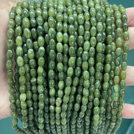 No_634_Natural Dark Southern Corn Rice Beads_4*6mm_(Sold Per Strand)