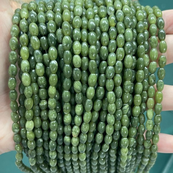 No_634_Natural Dark Southern Corn Rice Beads_4*6mm_(Sold Per Strand)