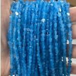 No_648_Enhanced Blue Chalcedony Flat Heart_4mm_(Sold Per Strand)