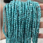 No_655_Synthetic Light Green Turquoise Flat Heart_4mm_(Sold Per Strand)