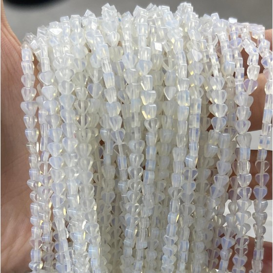 No_658_Synthetic Opal Flat Heart_4mm_(Sold Per Strand)