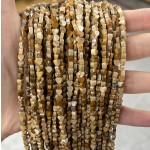 No_663_Natural Picture Jasper Flat Heart_4mm_(Sold Per Strand)