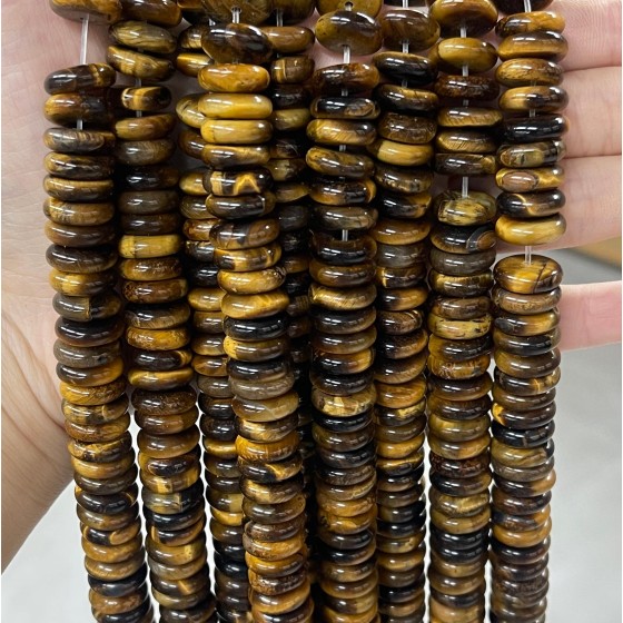 No_701_Natural Yellow Tiger Eye Stone Spacer_4*12mm_(Sold Per Strand)