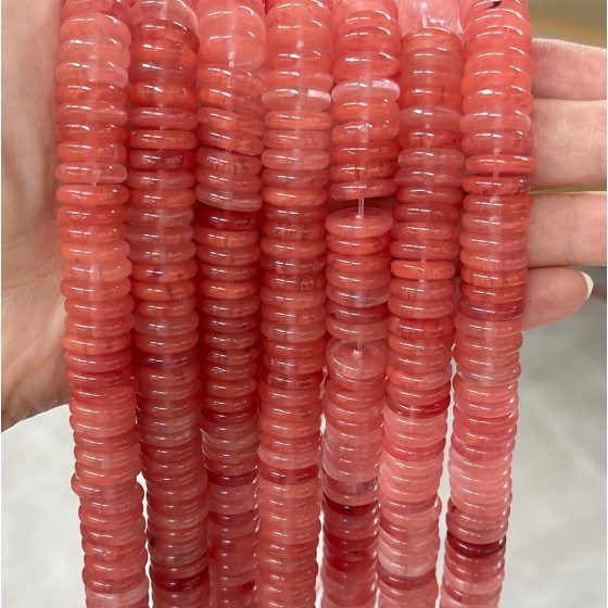 No_706_Synthetic Watermelon Red Crystal Spacer_4*12mm_(Sold Per Strand)