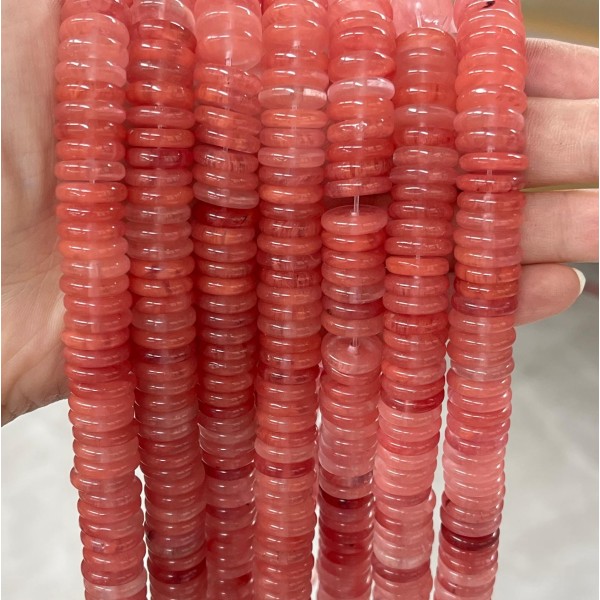 No_706_Synthetic Watermelon Red Crystal Spacer_4*12mm_(Sold Per Strand)