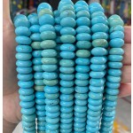 No_713_Enhanced Blue Turquoise Flying Saucer Bead_5*12mm_(Sold Per Strand)