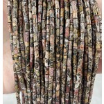 No_738_Natural Red Leopard Jasper Round Tube_6*3mm_(Sold Per Strand)