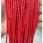 No_748_Synthetic Red Jasper Round Tube_6*3mm_(Sold Per Strand)