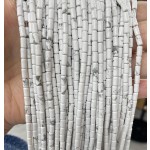 No_756_Natural Howlite Round Tube_6*3mm_(Sold Per Strand)