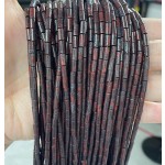 No_757_Natural Red Agate Round Tube_6*3mm_(Sold Per Strand)