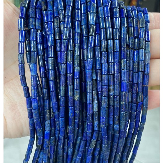 No_776_Enhanced Lapis Lazuli Round Tube_6*3mm_(Sold Per Strand)