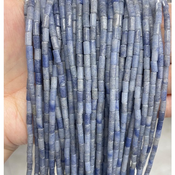 No_788_Natural Blue Aventurine Stone Round Tube_6*3mm_(Sold Per Strand)