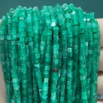 No_820_Dyed The Small Green Chalcedony Crystals_2mm_(Sold Per Strand)