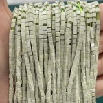 No_828_Synthetic Light Green Stone Small Cubes_2mm_(Sold Per Strand)