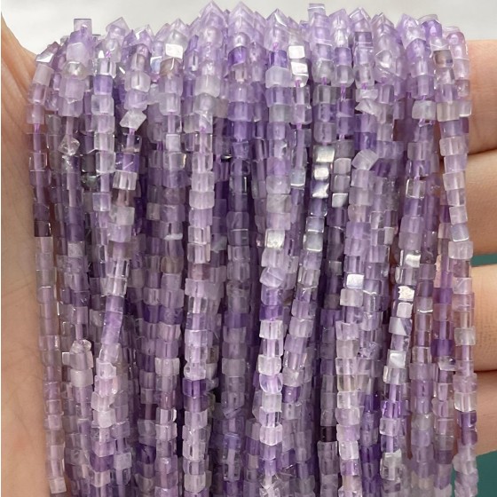 No_835_Natural Amethyst Small Cube Beads_2mm_(Sold Per Strand)