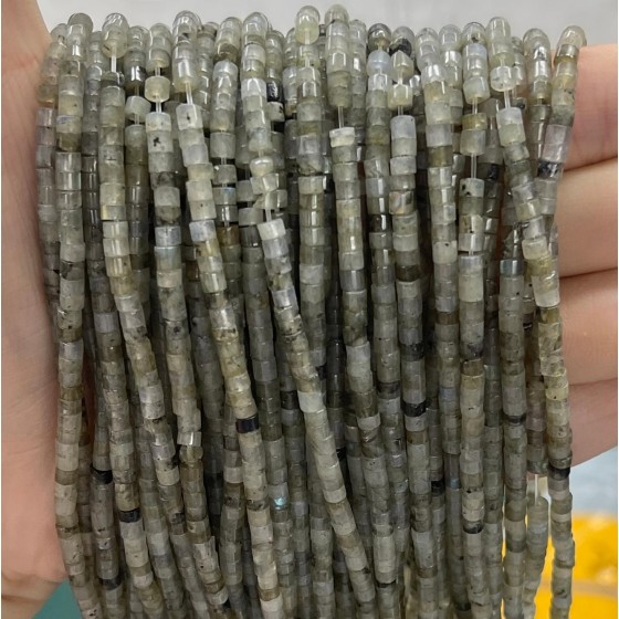 No_854_Natural Labradorite Disc (heishi) Spacer Beads_2*3mm_(Sold Per Strand)