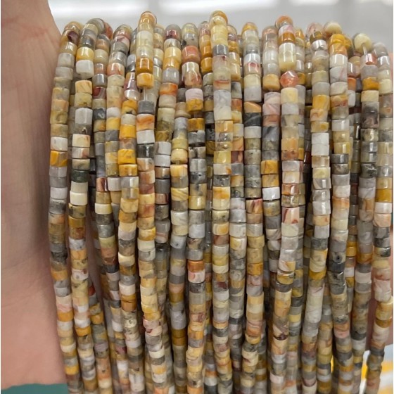 No_855_Natural Crazy Agate Disc (heishi) Spacer Beads_2*3mm_(Sold Per Strand)
