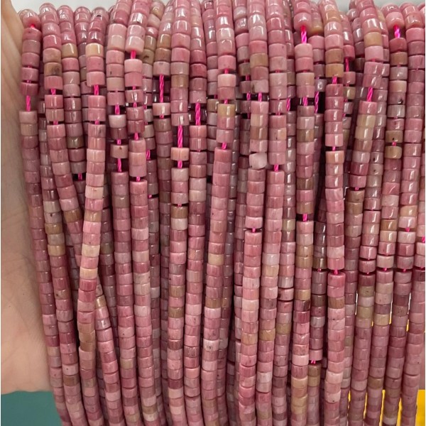 No_856_Natural Rhodonite Disc (heishi) Spacer Beads_2*3mm_(Sold Per Strand)