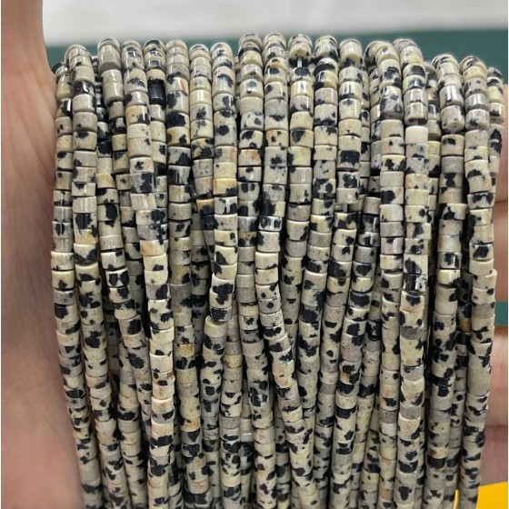 No_857_Natural Dalmation Jasper Disc (heishi) Spacer Beads_2*3mm_(Sold Per Strand)