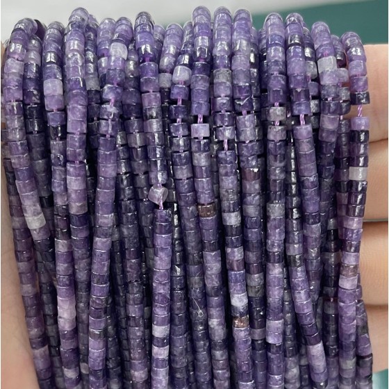 No_863_Natural Amethyst Disc (heishi) Spacer Beads_2*3mm_(Sold Per Strand)