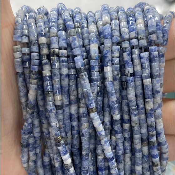 No_866_Natural Blue Spot Jasper Disc (heishi) Spacer Beads_2*3mm_(Sold Per Strand)