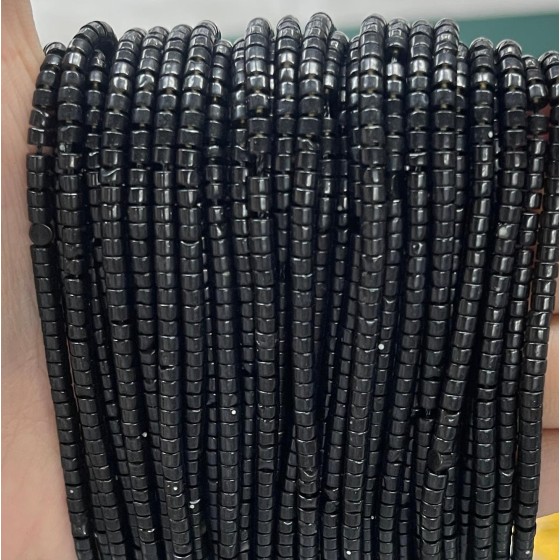 No_867_Natural Obsidian Disc (heishi) Spacer Beads_2*3mm_(Sold Per Strand)