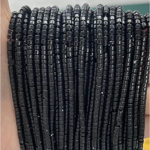 No_867_Natural Obsidian Disc (heishi) Spacer Beads_2*3mm_(Sold Per Strand)